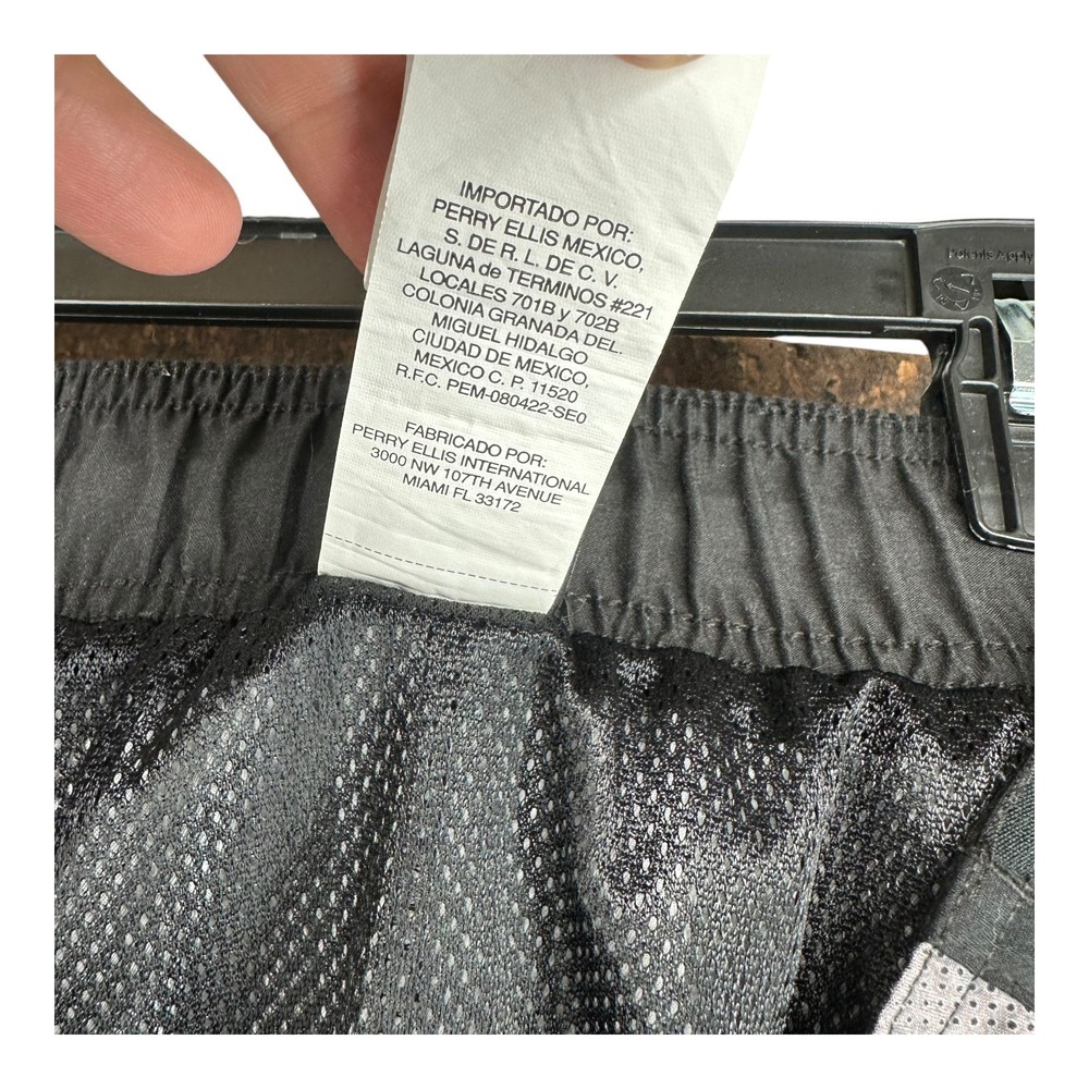 Nike Men's M Medium Gray Black Swirl Swim Trunks Pool Casual - Picture 14 of 16